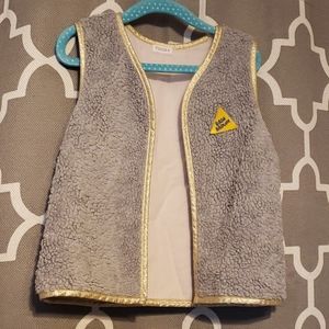 Picnik gray furry vest toddler girl size 6